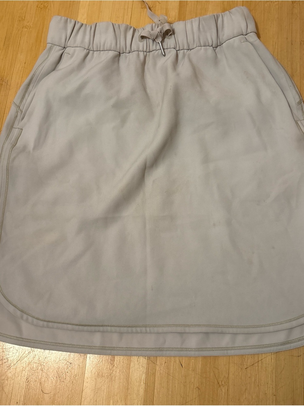 lululemon athletica Light Gray Drawcord Mini Skirt